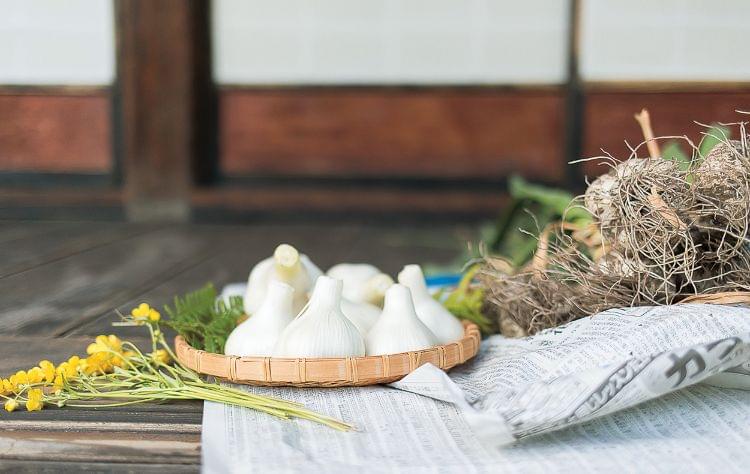 農作業の休憩の様子
